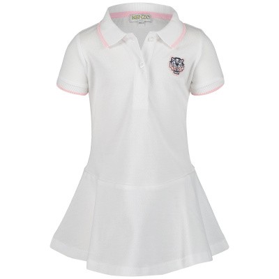 Afbeelding van Kenzo KN30178BB baby polojurkje wit