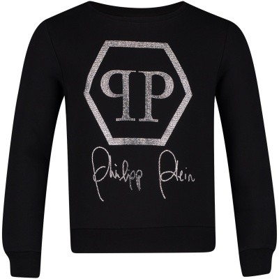 Afbeelding van Philipp Plein GJO0054 kindertrui zwart