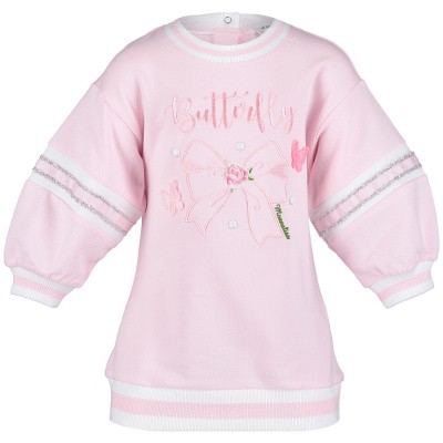 Afbeelding van MonnaLisa 393915R8 babyjurkje licht roze