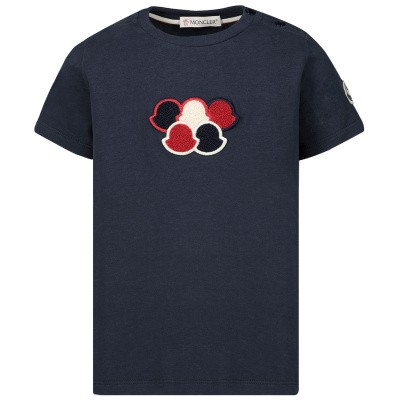 Moncler 8027200 baby t-shirt navy Afbeelding van Moncler 8027200 baby t-shirt navy