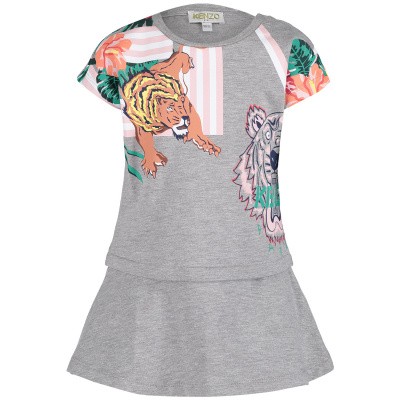Afbeelding van Kenzo KN30078BB babyjurkje licht grijs