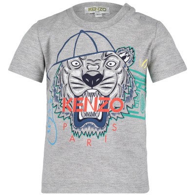 Afbeelding van Kenzo KN10698BB baby t-shirt licht grijs
