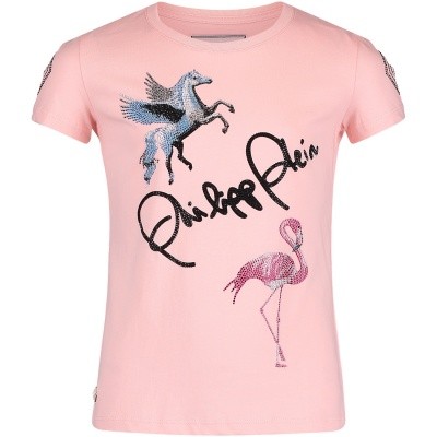 Afbeelding van Philipp Plein GTK0327 kinder t-shirt licht roze