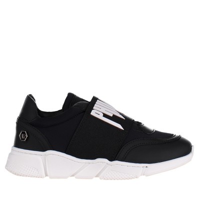 Afbeelding van Philipp Plein BSC0105 kindersneakers zwart