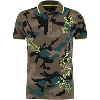 Afbeelding van My Brand MMBPO018G3003 heren polo fluor geel