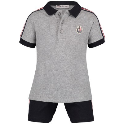 Afbeelding van Moncler 8809905 babysetje grijs