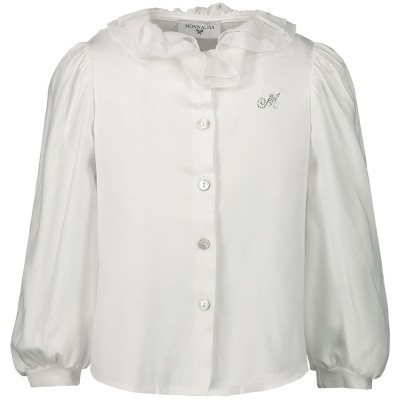 Afbeelding van MonnaLisa 37CPAT baby blouse off white