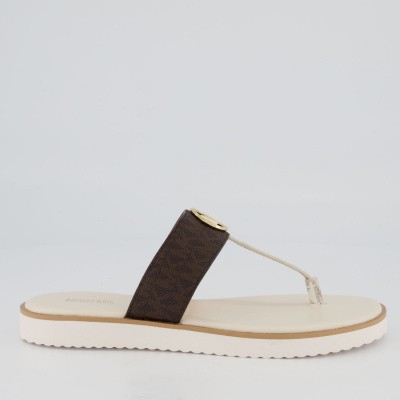 Afbeelding van Michael Kors 40S9LIFA1B dames slippers bruin