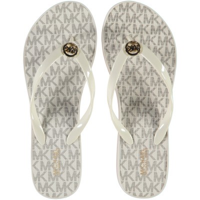 Afbeelding van Michael Kors 40S7BDFA1Q dames slippers off white