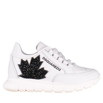 Afbeelding van Dsquared2 59828 GLITTER kindersneakers wit