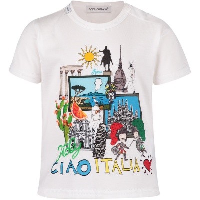Afbeelding van Dolce & Gabbana L1JT8DG7OPB baby t-shirt wit