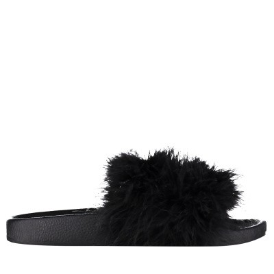 Afbeelding van The White Brand L0132 dames slippers zwart