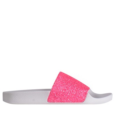 Afbeelding van The White Brand K0146 kinderslippers fluor roze