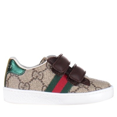 Afbeelding van Gucci 463088 9C220 kindersneakers bruin
