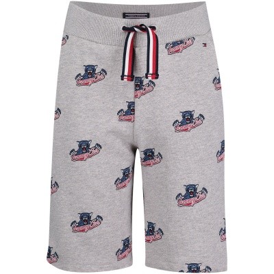 Afbeelding van Tommy Hilfiger KS0KS00015 kinder joggingshorts licht grijs