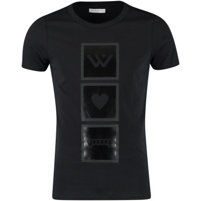 Afbeelding van Pure White 18030125 heren t-shirt zwart