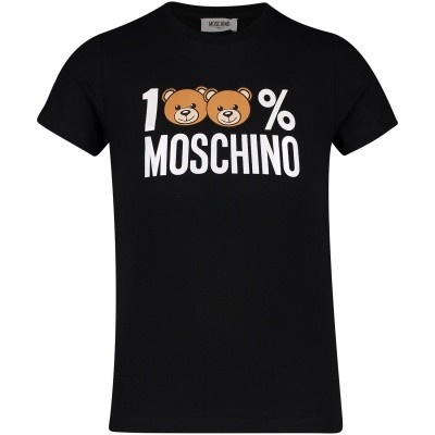 Afbeelding van Moschino HNM00I kinder t-shirt zwart