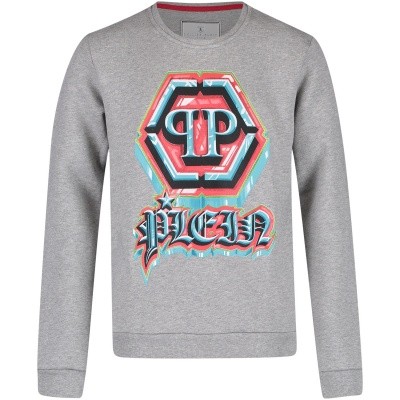 Afbeelding van Philipp Plein BJO0075 kindertrui grijs