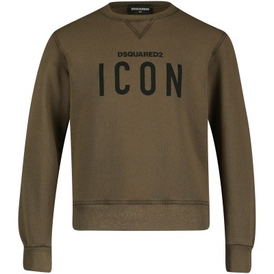 Afbeelding van Dsquared2 DQ02N3 kindertrui army