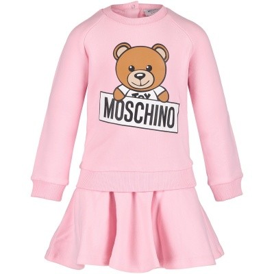 Afbeelding van Moschino MDY00D babyjurkje licht roze