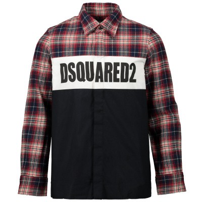 Dsquared2 DQ03MN kinder overhemd rood Afbeelding van Dsquared2 DQ03MN kinder overhemd rood