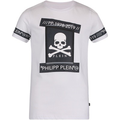 Afbeelding van Philipp Plein BTK0599 kinder t-shirt wit