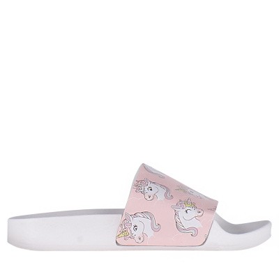 Afbeelding van The White Brand K017 kinderslippers licht roze
