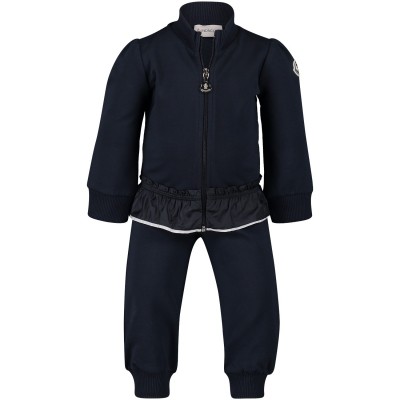 Afbeelding van Moncler 8856405 baby joggingpakje navy
