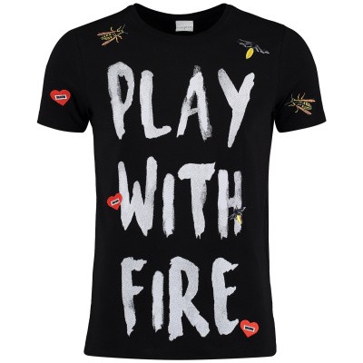 Afbeelding van Pure White 19010159 heren t-shirt zwart