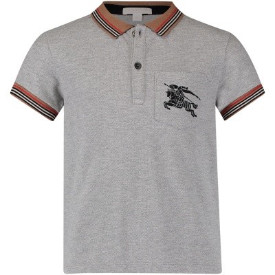 Afbeelding van Burberry 8002002 kinder polo grijs
