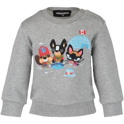 Afbeelding van Dsquared2 DQ031T baby trui grijs