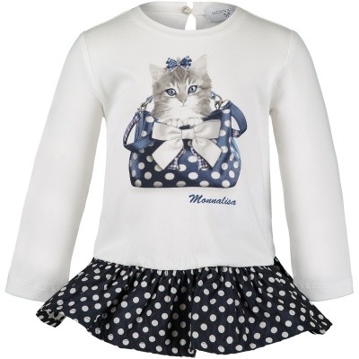 Afbeelding van MonnaLisa 312620PD baby tuniekje off white