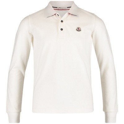 Afbeelding van Moncler 8310850 kinder polo off white