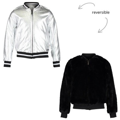 Picture of DKNY D36594 kids jacket silver