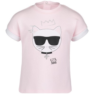 Afbeelding van Karl Lagerfeld Z95045 baby t-shirt licht roze