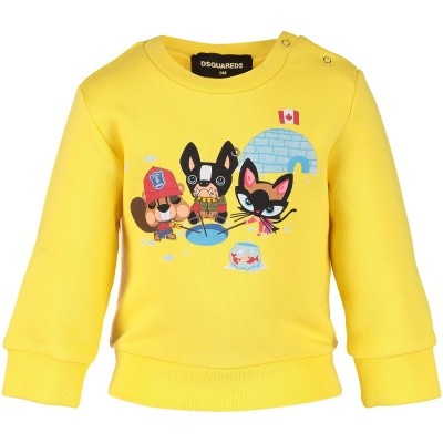 Afbeelding van Dsquared2 DQ031T baby trui geel