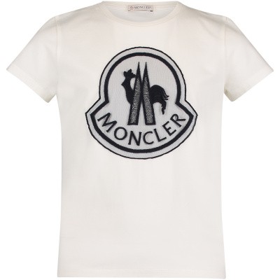 Afbeelding van Moncler 8069505 kinder t-shirt off white