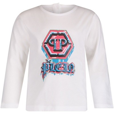 Picture of Philipp Plein ATK0016 baby shirt white