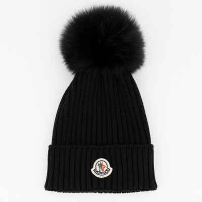 Moncler 0025605 kindermuts zwart Afbeelding van Moncler 0025605 kindermuts zwart