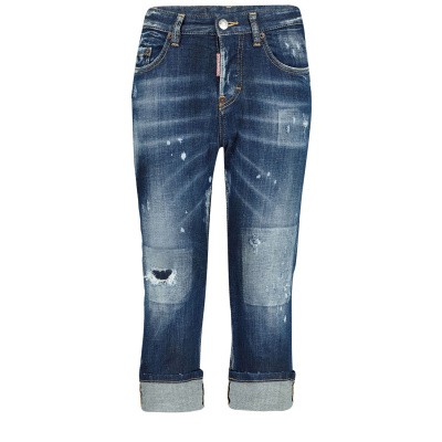 Dsquared2 DQ03PY kinderjurk jeans Afbeelding van Dsquared2 DQ03PY kinderjurk jeans