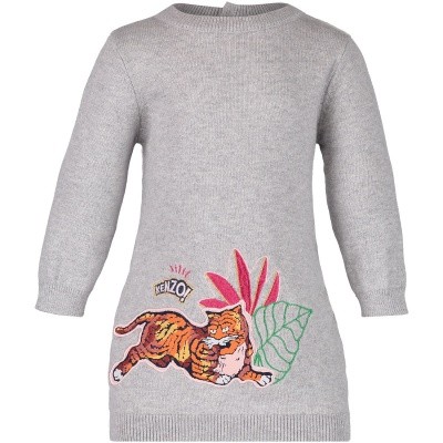 Afbeelding van Kenzo KM30077 babyjurkje grijs
