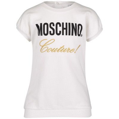 Afbeelding van Moschino MDV07C babyjurkje off white