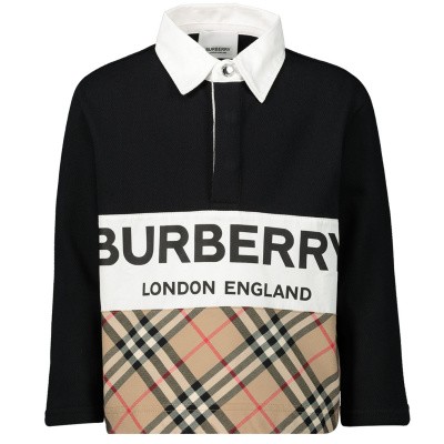 Burberry 8012393 kinder polo zwart Afbeelding van Burberry 8012393 kinder polo zwart