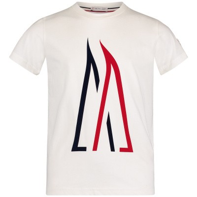Afbeelding van Moncler 8023750 kinder t-shirt off white