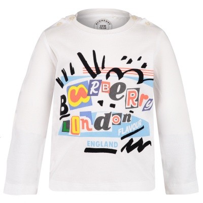 Afbeelding van Burberry 8002642 baby t-shirt wit