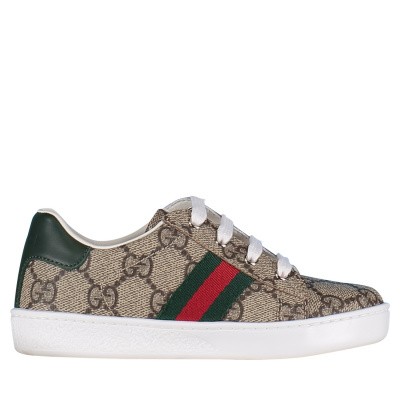 Afbeelding van Gucci 433147 kindersneakers beige
