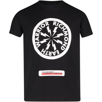 Afbeelding van John Richmond RBP19190 kinder t-shirt zwart