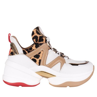 Afbeelding van Michael Kors 43S9OLFS2L dames sneakers wit