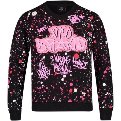 Afbeelding van My Brand GMBSW001G3001 kindertrui zwart