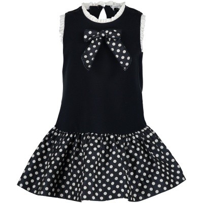 Afbeelding van MonnaLisa 312914 babyjurkje navy
